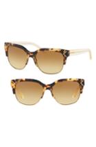 Women's Tory Burch 55mm Gradient Square Sunglasses - Gold/ Brown