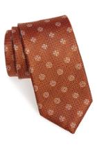 Men's Canali Medallion Silk Tie, Size - Orange
