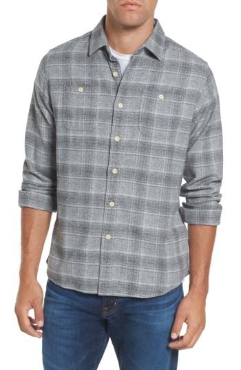 Men's Grayers Charles Heritage Modern Fit Flannel Sport Shirt - Grey