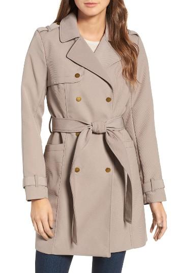 Women's Kenneth Cole New York Belted Trench Coat - Beige