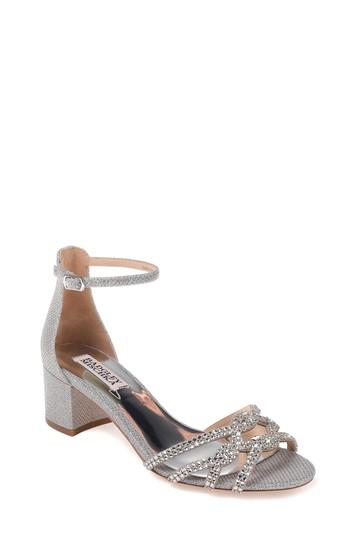 Women's Badgley Mischka Sonya Block Heel Sandal M - Metallic