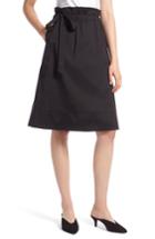 Women's Halogen Side Tie A-line Skirt - Black