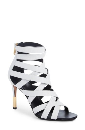 Women's Balmain Caged Sandal Eu - White