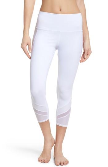 Women's Alo Elevate High Waist Capri Leggings - White