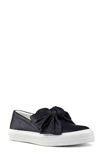 Women's Nine West Onosha Bow Slip-on Sneaker M - Black