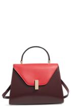 Valextra Iside Medium Colorblock Leather Top Handle Bag - Pink