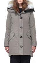 Women's Canada Goose Rossclair Genuine Coyote Fur Trim Down Parka (2-4) - Beige