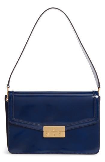 Tory Burch Juliette Leather Shoulder Bag - Blue