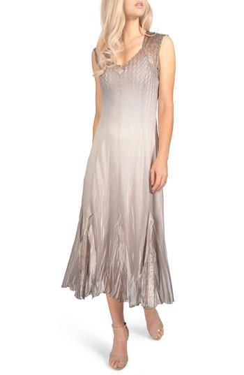 Women's Komarov Chiffon & Lace Dress - Beige