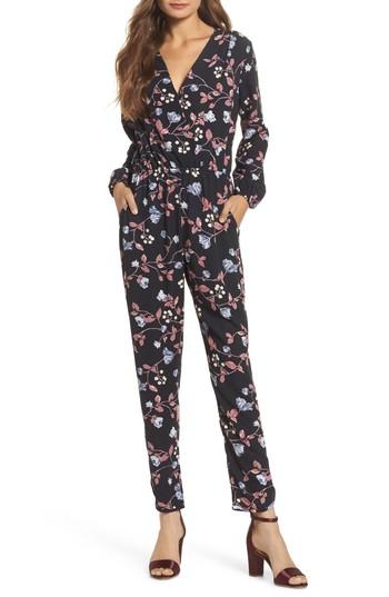 Women's Fraiche By J Surplice Jumpsuit - Black