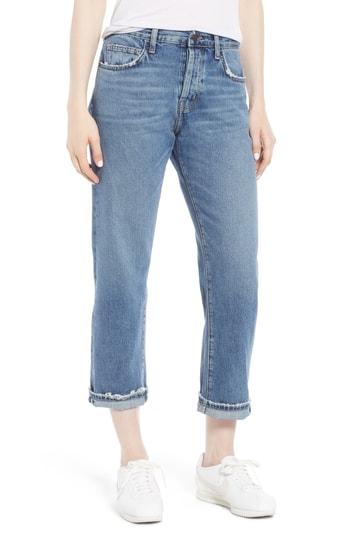 Women's Current/elliott The Original Straight Leg Crop Jeans - Blue
