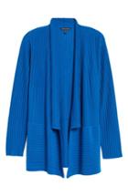 Women's Eileen Fisher Ribbed Merino Wool Long Cardigan - Blue