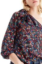 Women's J.crew Jacuzzi One-shoulder Star Print Top - Blue