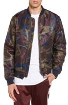 Men's Wesc The Camo Bomber Jacket, Size - Red
