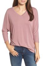 Women's Halogen Relaxed V-neck Top, Size - Pink