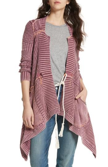Women's Free People All Washed Out Cardigan - Purple