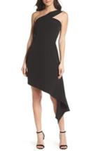 Women's Clover And Sloane One-shoulder Asymmetric Dress - Black
