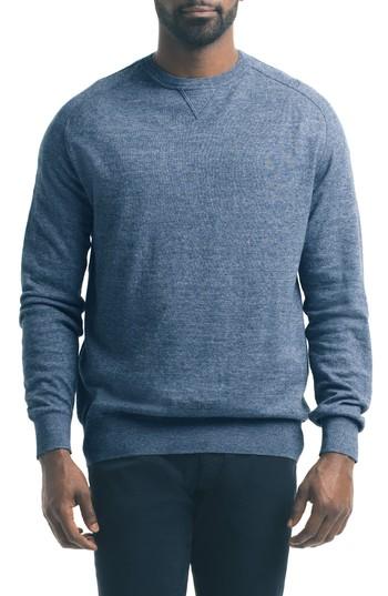Men's Good Man Brand Slub Pullover Sweater, Size - Blue