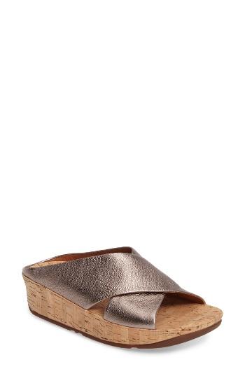 Women's Fitflop(tm) Kys Backless Platform Wedge M - Metallic