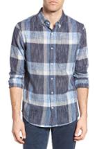 Men's Front Street James Slim Fit Plaid Sport Shirt - Blue