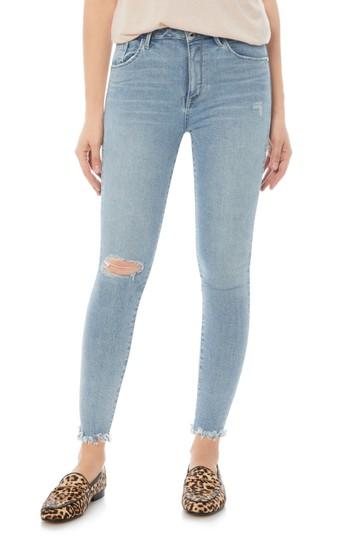 Women's Sam Edelman The Stiletto Ripped Fringe Jeans - Blue