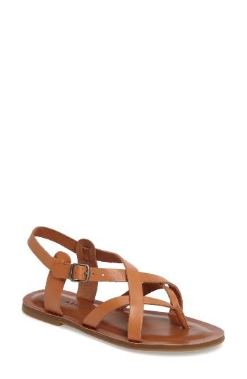Women's Lucky Brand Adinis Flat Sandal .5 M - Beige