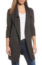 Women's Caslon Convertible Collar Sweater Coat - Black