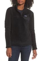 Women's Patagonia Re-tool Snap-t Fleece Pullover, Size - Black