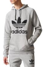 Men's Adidas Originals Trefoil Graphic Hoodie - Grey