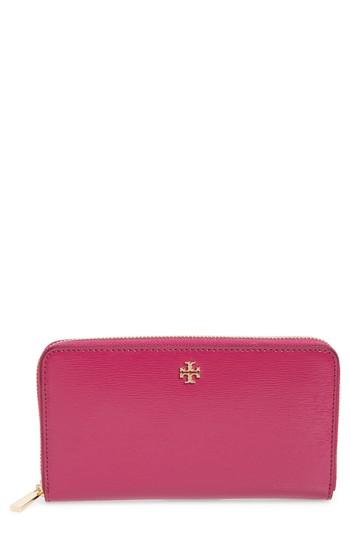 Women's Tory Burch Robinson Patent Leather Continental Wallet - Metallic