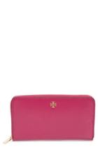 Women's Tory Burch Robinson Patent Leather Continental Wallet - Metallic