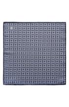 Men's Eton Tile Pocket Silk Pocket Square, Size - Blue