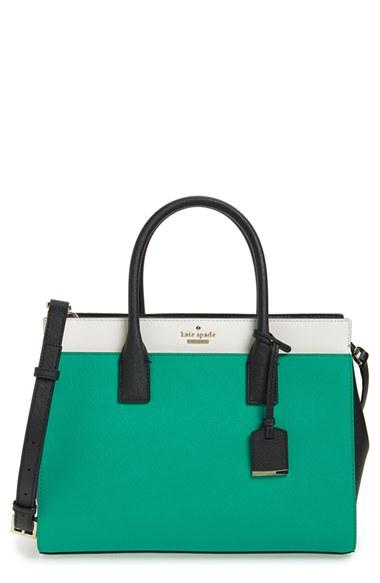 Kate Spade New York Cameron Street - Candace Leather Satchel - Green