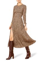 Women's Reformation Zelda Double Slit Dress - Black