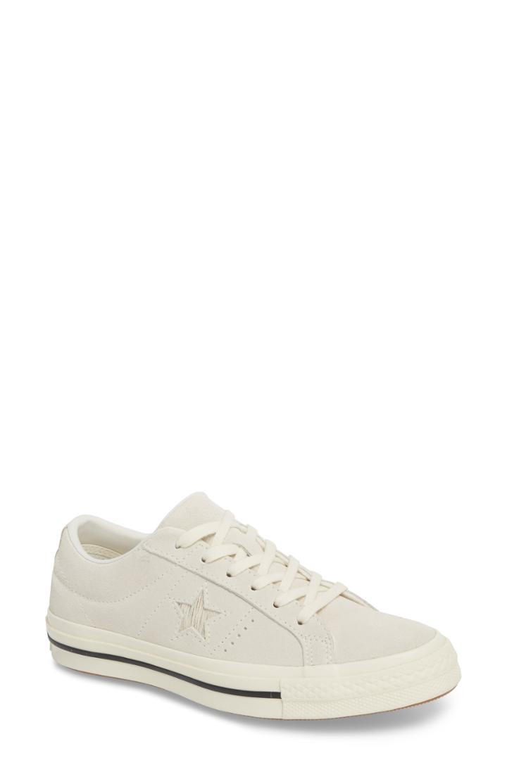 Women's Converse One Star Suede Low Top Sneaker M - White