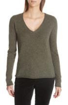 Women's Atm Anthony Thomas Melillo Cashmere V-neck Sweater - Green