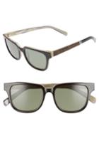 Women's Shwood 'prescott' 52mm Acetate & Wood Polarized Sunglasses - Black/ Ivory/ Elm/ G15 Polar