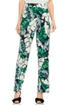 Women's Vince Camuto Jungle Palm Print Pants, Size - Black