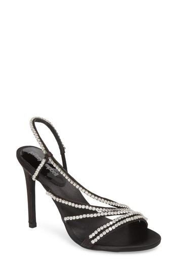 Women's Jeffrey Campbell Lilian Embellished Strappy Sandal .5 M - Black