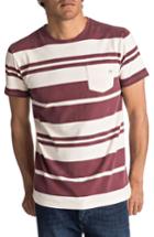 Men's Quiksilver Lokea Stripe Pocket T-shirt - Red