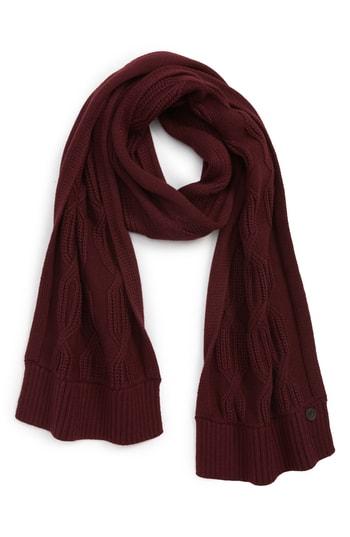 Men's Ted Baker London Cable Knit Scarf, Size - Red