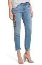 Women's Caslon Embroidered Skinny Jeans - Blue