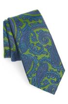 Men's Nordstrom Men's Shop Brielle Paisley Silk Tie, Size - Green