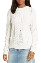 Women's Frame Cable Knit Sweater - Ivory
