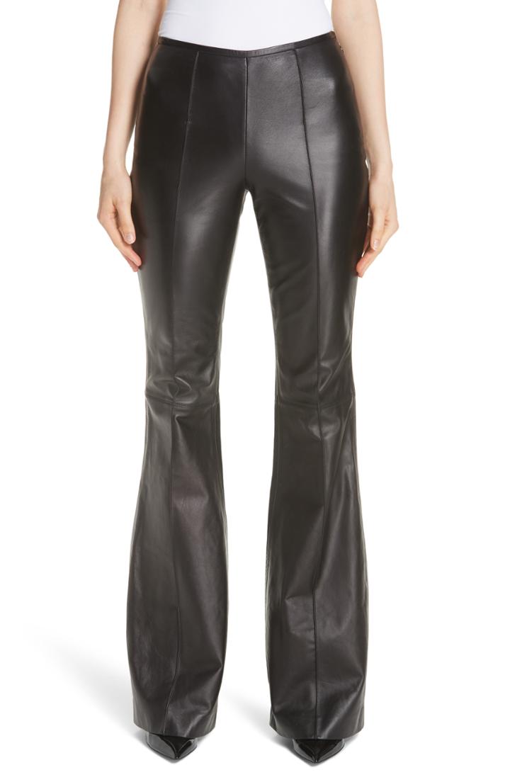 Women's Michael Kors Leather Flare Pants