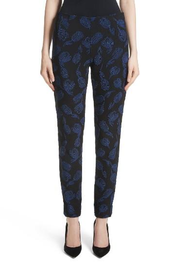 Women's Lela Rose Catherine Tulip Jacquard Pants - Black
