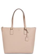 Kate Spade New York Large Cameron Street Lucie Leather Tote - Beige