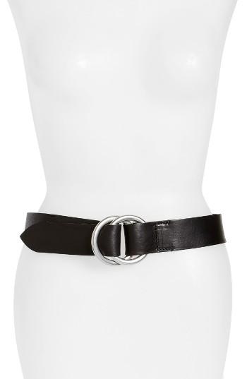 Women's Frye Harness Leather Belt - Black