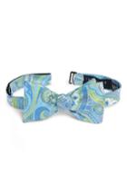 Men's Ted Baker London Paisley Silk Bow Tie, Size - Green