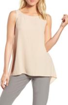 Women's Eileen Fisher Wrap Back Silk Tank, Size - Beige